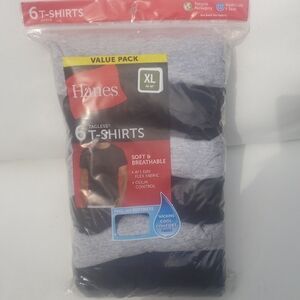 🖤HANES 6Pk Mens T-Shirts